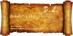Dobó Lili névjegykártya
