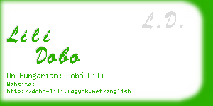 lili dobo business card