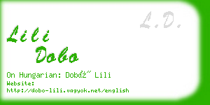 lili dobo business card